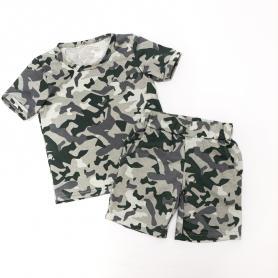 Комплект футболка и шорты с карманами 3069-3Б-КП камуфляж зеленый