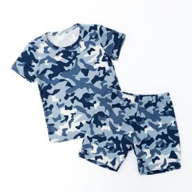 Комплект футболка и шорты 3069-4М-КП камуфляж синий  